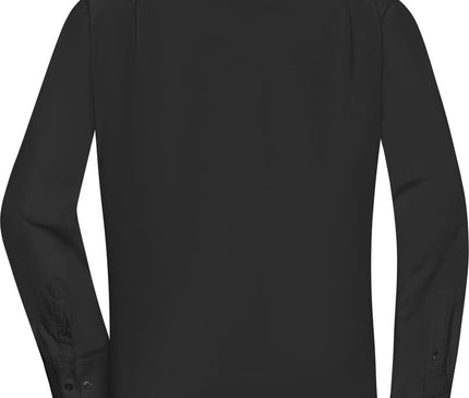 James and Nicholson Heren Longsleeve Poplin Shirt (Zwart)