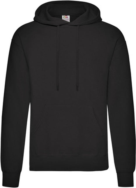 Fruit of the Loom Klassiek Joggingpak 2-delig Hoodie & Sweatpant Dames Heren Katoen Fleece Huispak Unisex Zwart