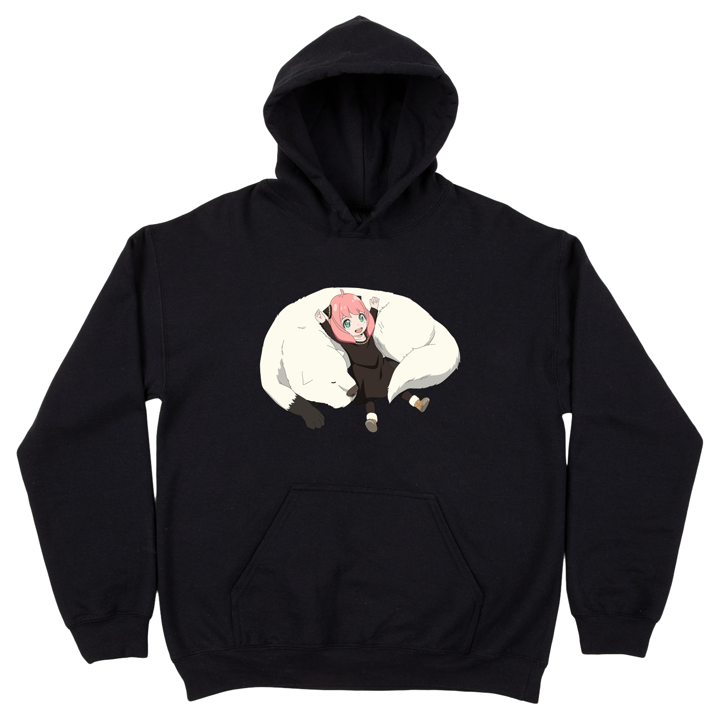 Anya en hond hoodie zwart Spy x Family