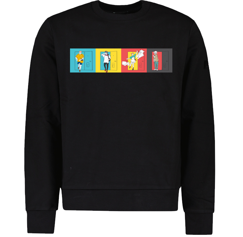 Jujusu Kaisen outro crew-neck zwart